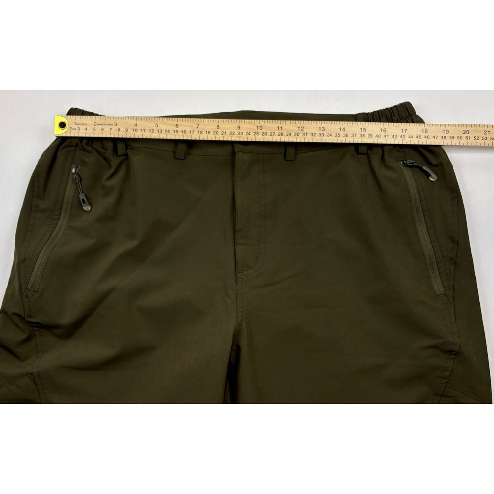 Postropaky Pants Mens 36 Green Cargo Elastic Waist Lightweight Nylon - Picture 10 of 16